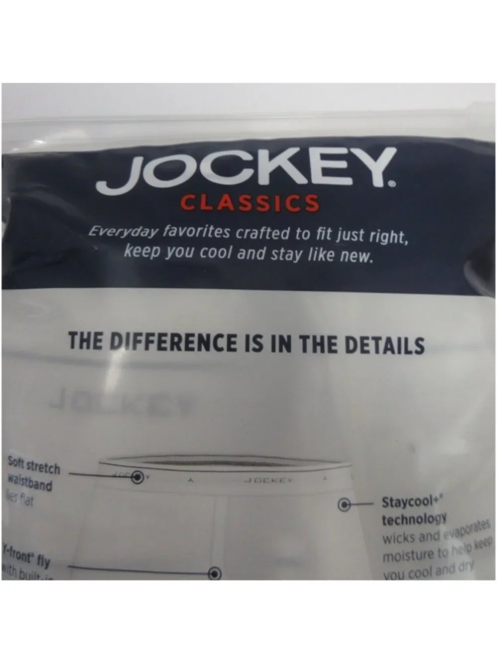 Jockey Underwear 44 4 Pack Full Rise Briefs Classic Stay Cool NEW